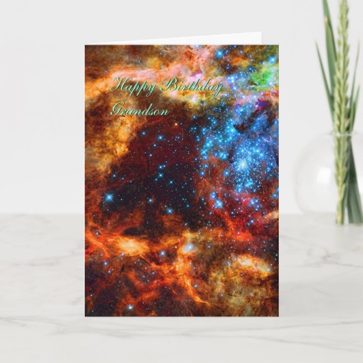 Carte Anniversaire de Grand-Fils, voeux d'anniversaire d (Devant)