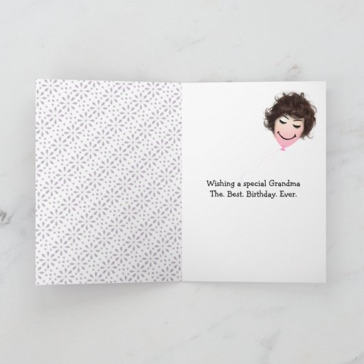 Carte Anniversaire De Grand-Mère (Intérieur)