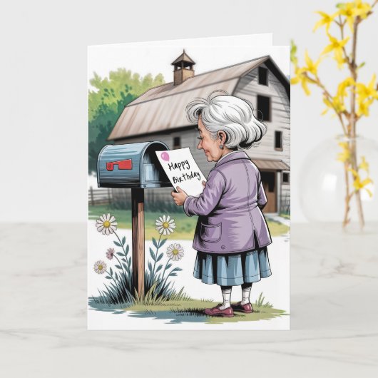 Carte Anniversaire De Grand-Mère (Fleur jaune)