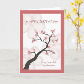 Carte Anniversaire de Grand-mère, Arbre chinois en fleur (Fleur jaune)
