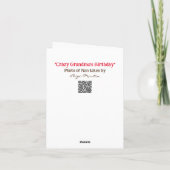 Carte Anniversaire de grand-mère folle (Dos)