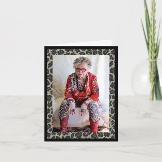 Carte Anniversaire de grand-mère folle (Devant)