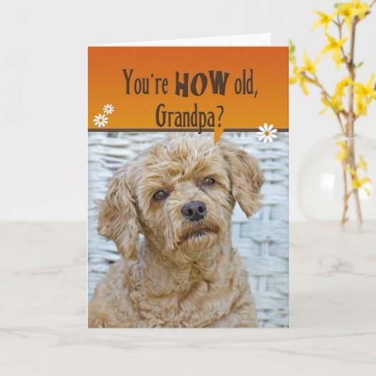 Carte Anniversaire de grand-père (Fleur jaune)