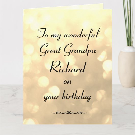Carte Anniversaire de Grand-Père Personnalisé (Devant)