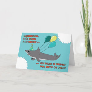 Carte Anniversaire de grande morsure de requin de