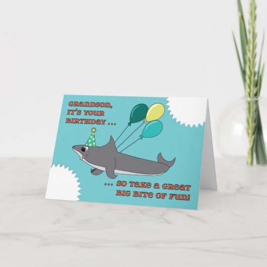 Carte Anniversaire de grande morsure de requin de (Devant)