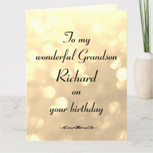 Carte Anniversaire de Grandson personnalisé