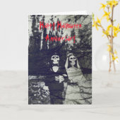 Carte Anniversaire de Halloween (Fleur jaune)