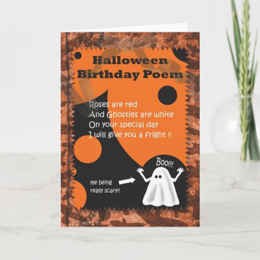 Carte Anniversaire de Halloween (Devant)