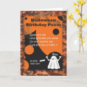 Carte Anniversaire de Halloween (Fleur jaune)