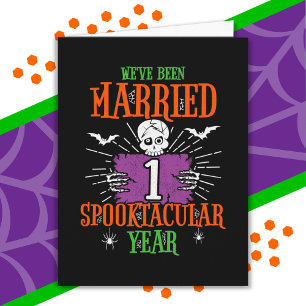 Carte Anniversaire de Halloween Spooktacular 1er Mariage