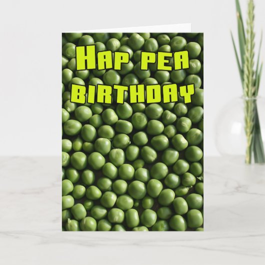 Carte Anniversaire de Hap Pea (Devant)