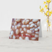 Carte anniversaire de haricots (Fleur jaune)