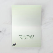 Carte Anniversaire de héron de grand bleu (Intérieur)