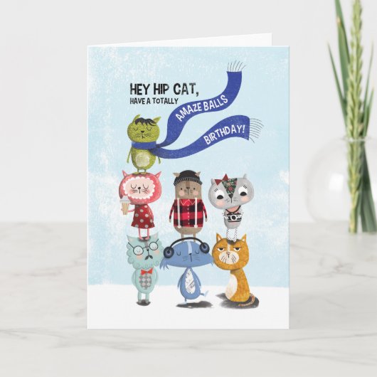 Carte Anniversaire de hippie (Devant)