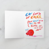 CARTE ANNIVERSAIRE DE HIPPO (Intérieur)