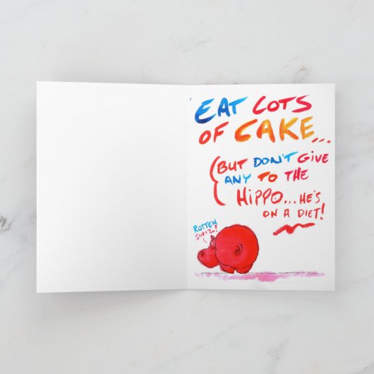 CARTE ANNIVERSAIRE DE HIPPO (Intérieur)