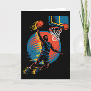 Carte Anniversaire de joueur de sketll vintage pour homm