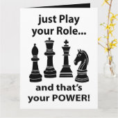 Carte Anniversaire de Joueur d'Échecs (Fleur jaune)