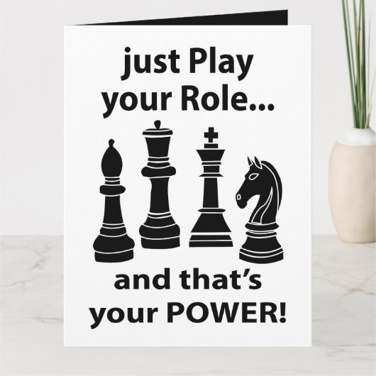 Carte Anniversaire de Joueur d'Échecs (Devant)