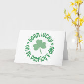 Carte Anniversaire de Jour de la Saint Patrick (Fleur jaune)
