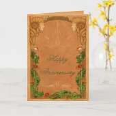 Carte Anniversaire de Jugendstil (Fleur jaune)