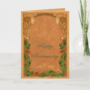 Carte Anniversaire de Jugendstil