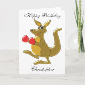 Carte Anniversaire de Kangaroo (Devant)