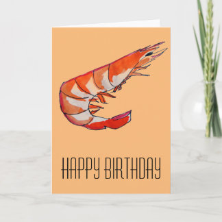 Carte Anniversaire de kitsch de fruits de mer de