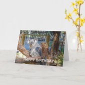 Carte Anniversaire de Koala (Fleur jaune)