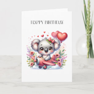 Carte Anniversaire de Koala Volant