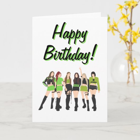 Carte Anniversaire de Kpop (Fleur jaune)