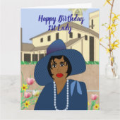 Carte Anniversaire de la 1ère dame afro-américaine (Fleur jaune)