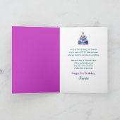 Carte Anniversaire de la 5ème Princesse habillée en robe (Intérieur)