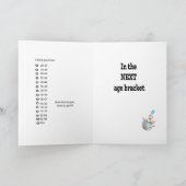 Carte Anniversaire de la balle de pickleball de l'âge su (Intérieur)