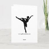 Carte Anniversaire de la Ballerina (Dos)