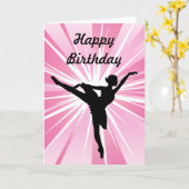 Carte Anniversaire de la Ballerina (Fleur jaune)