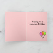 Carte Anniversaire de la bande dessinée 2 de teckel (Intérieur)