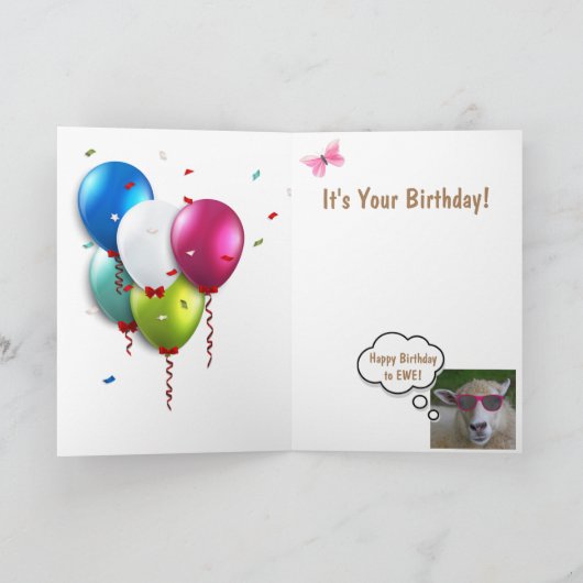Carte Anniversaire de la chèvre (Intérieur)