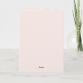 Carte Anniversaire de la chouette rose en tutu (Dos)