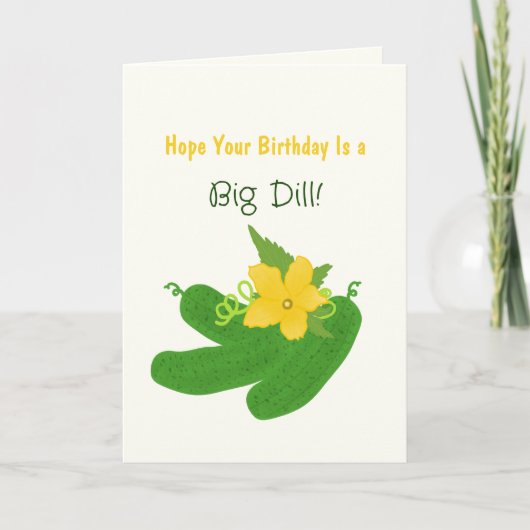 Carte Anniversaire de la collection Pickle & Fresh (Devant)