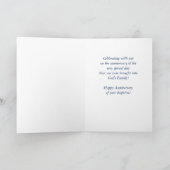 Carte Anniversaire de la colombe de baptême (Intérieur)