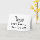 Carte Anniversaire de la Corne à boire viking (Fleur jaune)