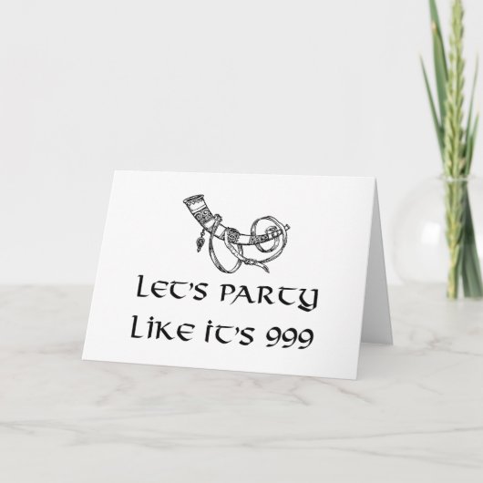 Carte Anniversaire de la Corne à boire viking (Devant)