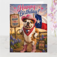 ANNIVERSAIRE DE LA COWGIRL TEXANE BOULEDOGUE ANGLA
