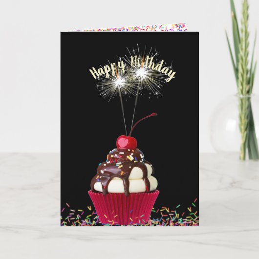 Carte Anniversaire de la crème glacée (Devant)