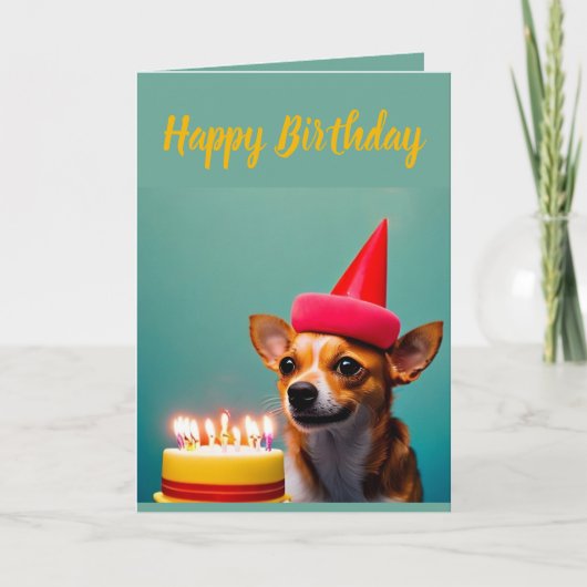 Carte Anniversaire de la Cute Chihuahua (Devant)