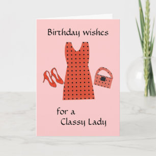 Carte Anniversaire de la Dame Classy
