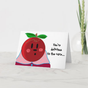 Carte Anniversaire de la dame de la pomme drôle