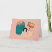 Carte Anniversaire de la Dame Plante Curvy (Devant)